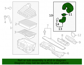 Air duct Audi A3 8V 15-20 4d 1.8T, 2.0T