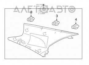 Right rear pillar trim Toyota Camry v55 15-17 usa beige, scratches