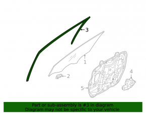 Front left windshield seal for Hyundai Azera 12-17
