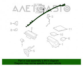 Airbag airbag side curtain right Ford Focus usa 08-11 rusty pyropatron