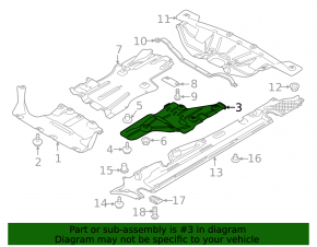 Rear Axle Guard / Beam Guard for Porsche Cayenne 958 11-14