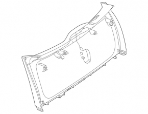 Lower trim of the trunk door Mercedes X167 GLS 450 20-23 dark gray, upper part, scratches, worn