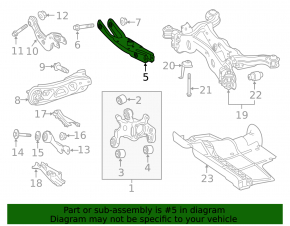 Lower control arm for rear left spring, Mercedes A-class V177 19-22