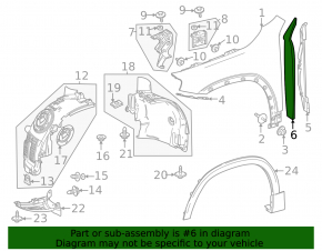 Left door-wing seal for Mercedes H247 GLA 20-26