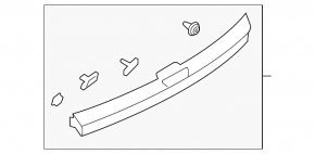 Lower trunk door molding Ford Escape MK3 13-19