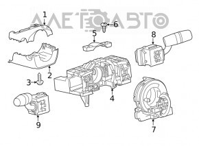 Steering column switch right Mazda 6 13-21 with auto