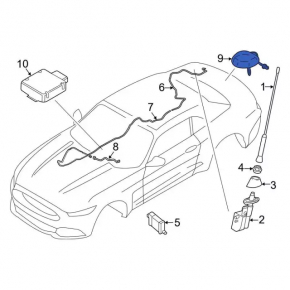 Antenna fin Ford Mustang mk6 15-