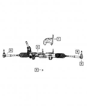 Jeep Compass 11-16 power steering rack