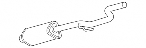 Exhaust line middle part Chevrolet Cruze 16-