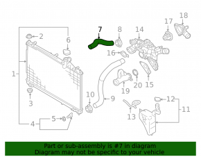 Upper cooling pipe Mitsubishi Outlander 14-20 3.0