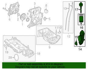 Oil Filter Housing with Cooler Infiniti QX30 17-