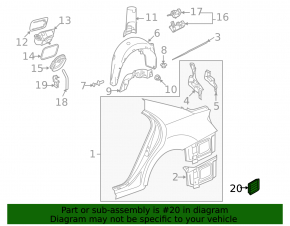 Rear left ventilation shield Mercedes W221
