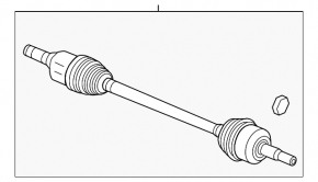 Drive axle rear left GMC Terrain 10-17 rusty