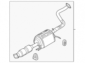 Muffler rear part with barrel Kia Soul 14-19 1.6