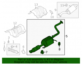 Muffler rear part with barrel Kia Soul 14-19 1.6