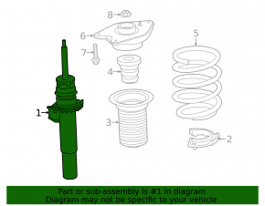 Shock absorber front left BMW i3 14-17