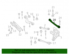 Upper rear left arm BMW X7 G07 19- rear