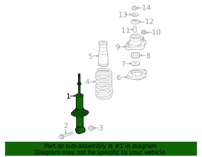 Rear left shock absorber Mitsubishi Outlander 19-21 2.4, PHEV