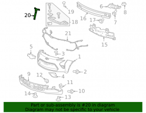 Front Bumper Reinforcement Bracket Central Chevrolet Bolt EV 22-23