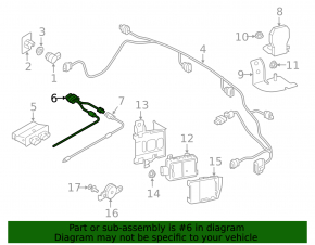 Foot operated trunk opening sensor Audi A6 C8 19-23