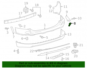 Rear bumper mount, inner left, Toyota Rav4 16-18 rest.