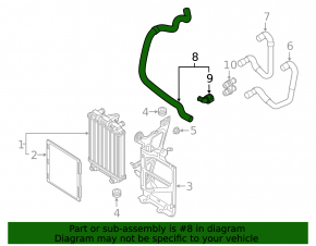 Left cooling pipe Audi A3 8V 18-20 2.0T