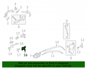 Lower front left door hinge for a Honda Odyssey 18-26