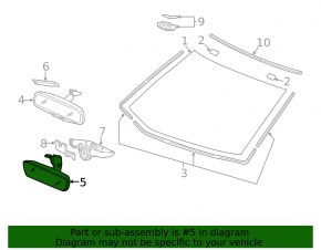 Interior mirror Acura TLX 15-17 with camera