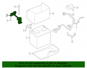 Battery mount Subaru Legacy 15-19