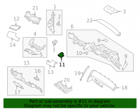 Hyundai Tucson 22-26 black, scratched, upper center panel trim