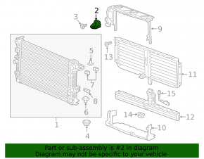 Radiator bracket upper right GMC Terrain 18-