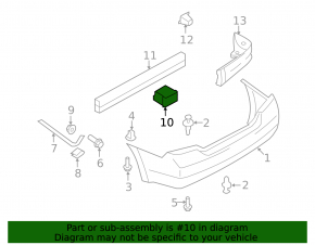 Nissan Versa 1.8 10-12 Rear Bumper Absorber