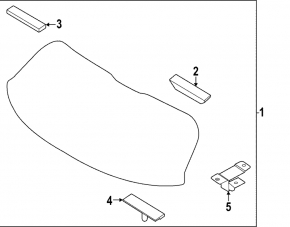 Rear window for the Kia Sportage 23-26 trunk