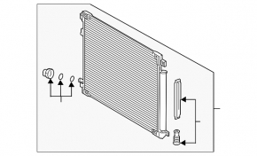 Toyota Avalon 19-23 air conditioning condenser radiator