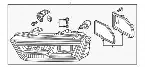 Left front headlight assembly for Audi Q3 8U 16-18 LED