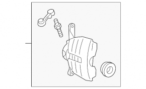 Front left caliper for VW Jetta 21-26
