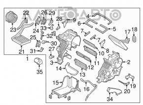 Heater housing bare Kia Soul 14-19
