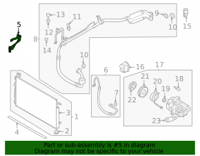 Air conditioning pipe to the condenser Kia Sportage 23-26 2.5