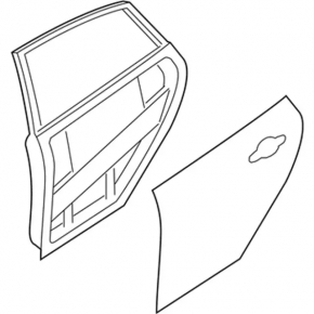 Door bare rear right Ford Focus mk3 11-18