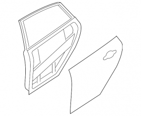 Door bare rear right Ford Focus mk3 11-18