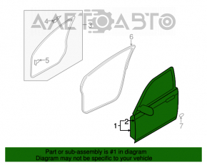 White front right door for Mazda CX-7 2006-2012