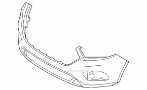 Front bumper bare Ford Escape MK3 17-19 rest for parking sensors