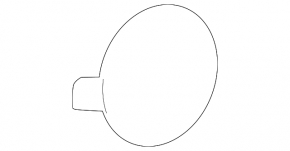 Right rear bumper towing hook cap Mazda CX-5 23-25