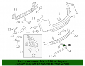 Right rear bumper towing hook cap Mazda CX-5 23-25