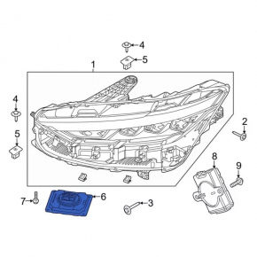 Left headlight control unit for Ford Mustang Mach-E 21-25 with Projector LED
