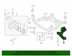 Lower front left control arm for Land Rover Range Rover Evoque 15-18
