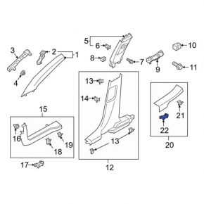 Door sill trim rear left Ford Bronco Sport 21-25 black