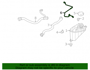 Cooling system return pipe BMW 5 G30 20-23 2.0T
