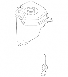 Expansion tank for BMW X5 E70 07-13 3.0 with sensor