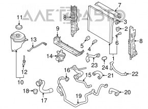 Expansion tank for BMW X5 E70 07-13 3.0 cooling without cap